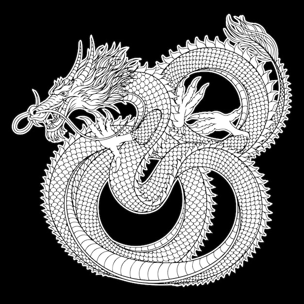 Dragon tattoo vector  Craftsmanspace