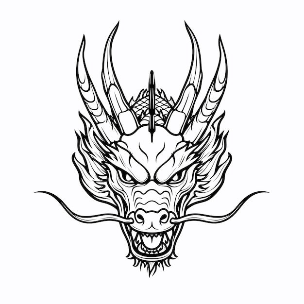 Vector japanese dragon vector art