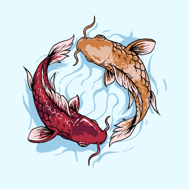 Illustrazione di pesce giapponese