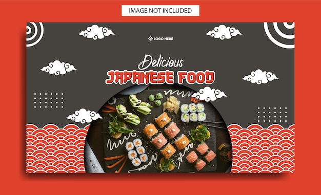 Vector japanese food banner design