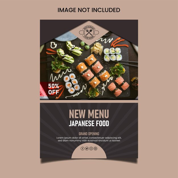 japanese food flyer design