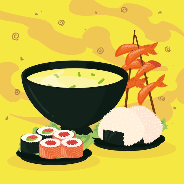 Japanese food illustration