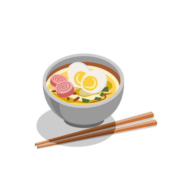 Vector japanese food ramen vector.