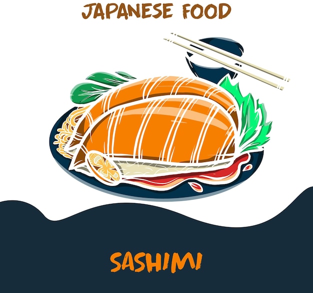 Japanese Food Vector Sashimi