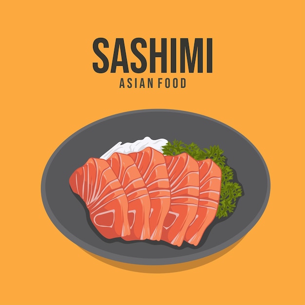 Japanese foods sashimi salmon tuna asian food