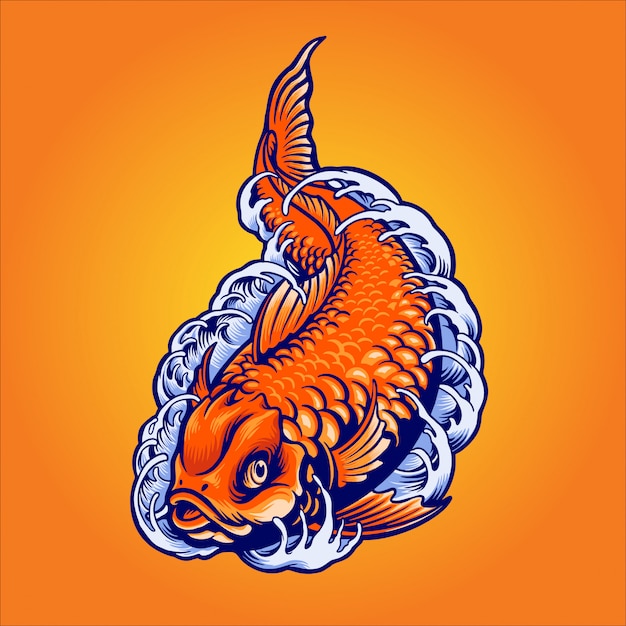 JAPANESE GOLD FISH illustration