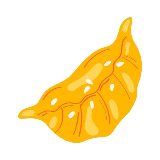 Japanese gyoza dumplings (potstickers). Vector illustration