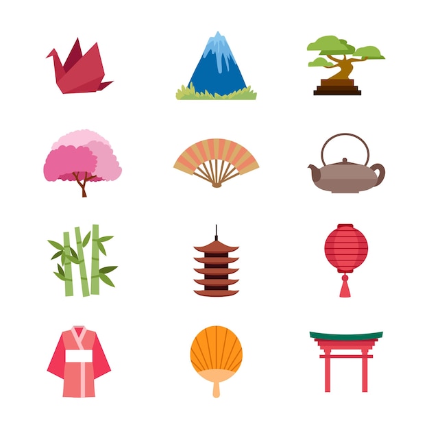 Japanese icon set