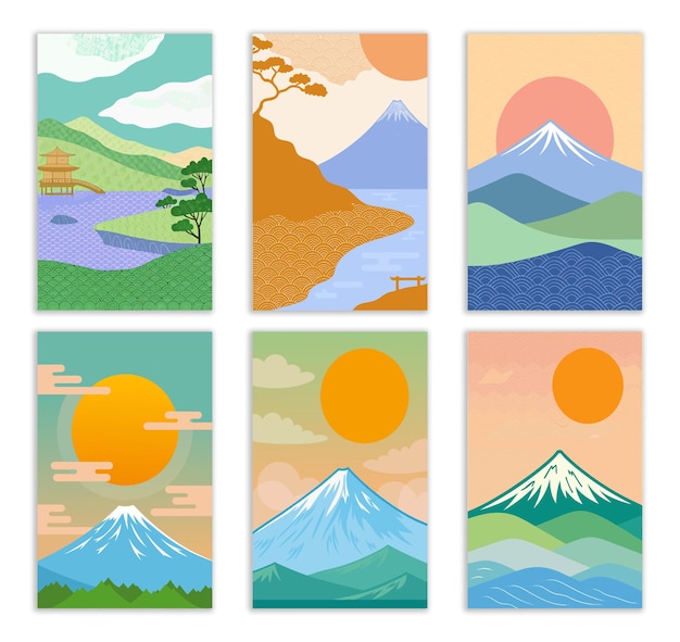 japanese inspired minimalist cover designs for projects