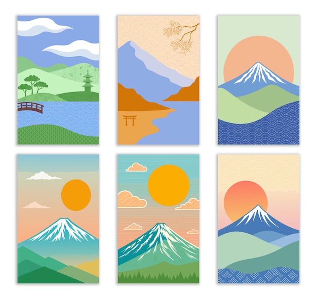 japanese inspired minimalist cover designs for projects