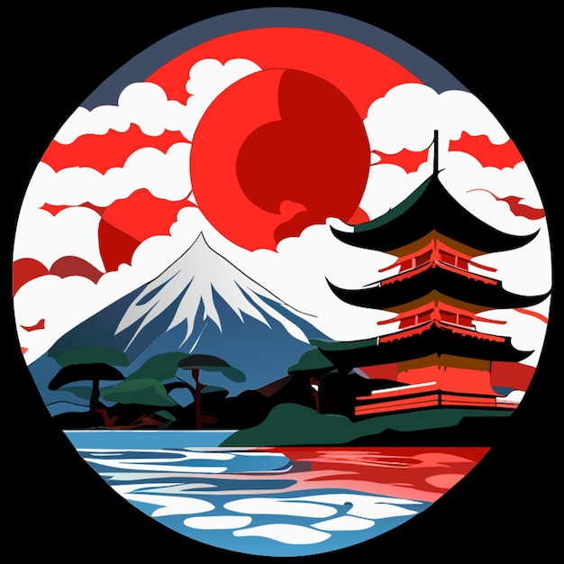 Vector japanese language vector illustration