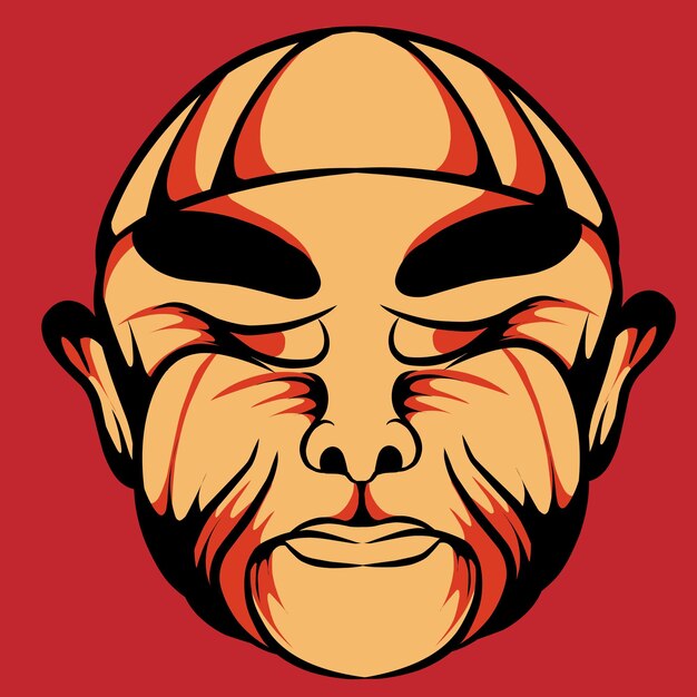 Vector japanese mask kabuki