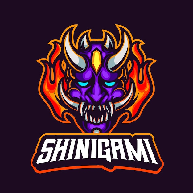 Japanese mask mascot logo gaming sports logo