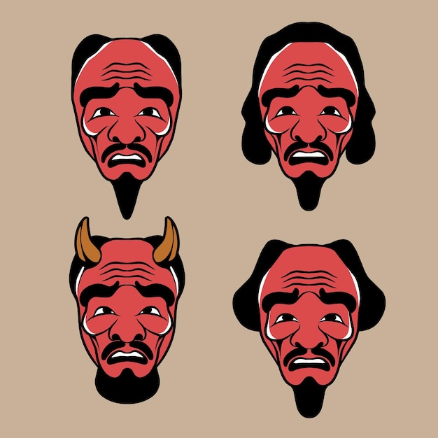 japanese mask vector illustration