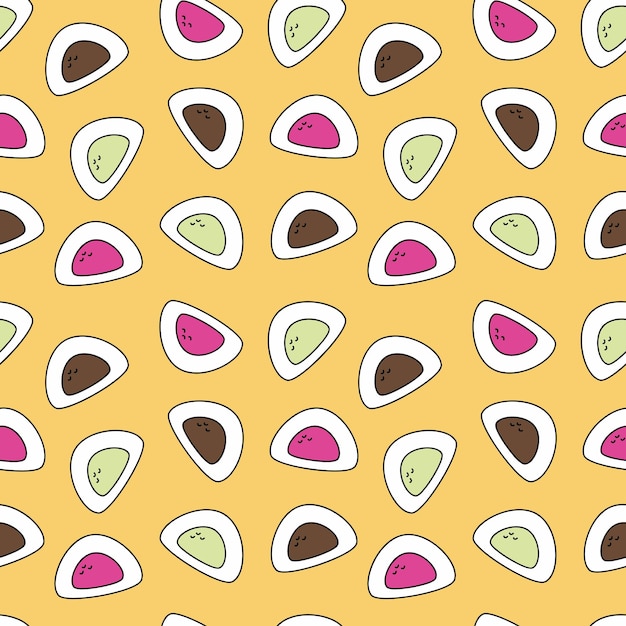 Japanese mochi seamless pattern