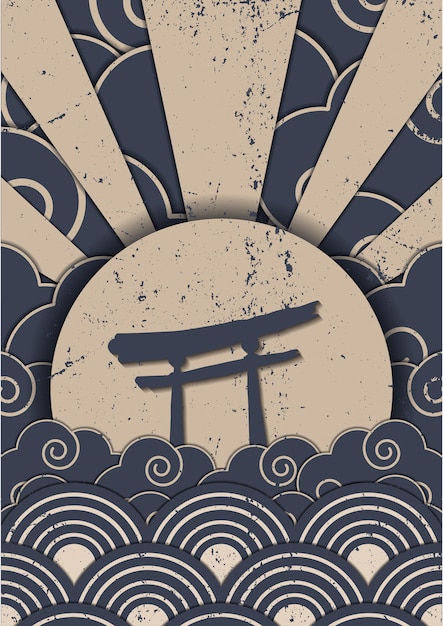 Vector japanese pattern design