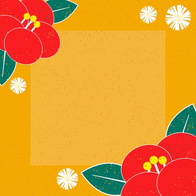 Japanese pattern and icon vector oriental invitation and frame background