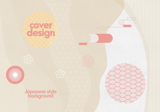 Design della copertina in stile giapponese