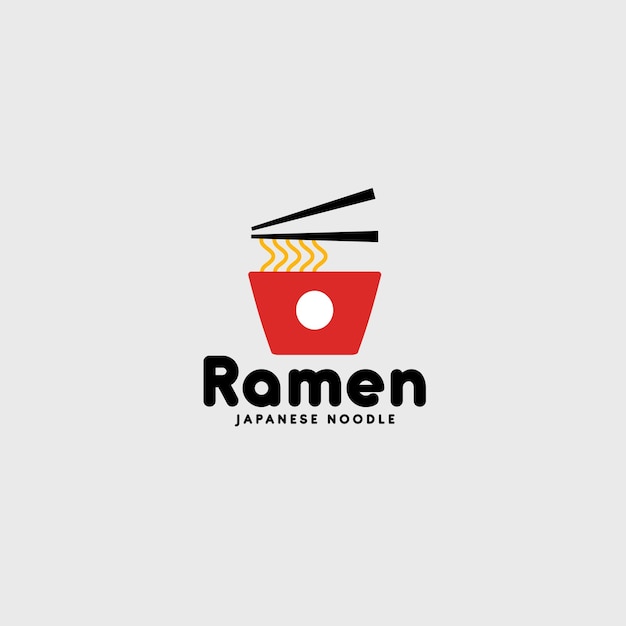 japanese ramen noodle brand logo simple design