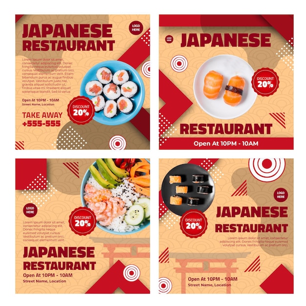 Japanese restaurant instagram posts