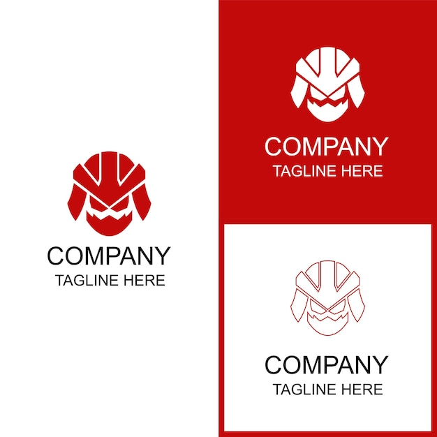 Japanese samurai logo design can be used for branding and business