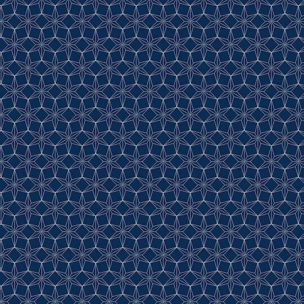 Vector japanese sashiko pattern in whaite and indigo color