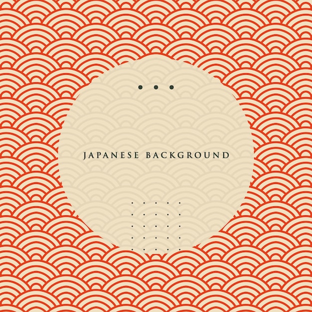 Vector japanese seamless pattern background vintage decorative design