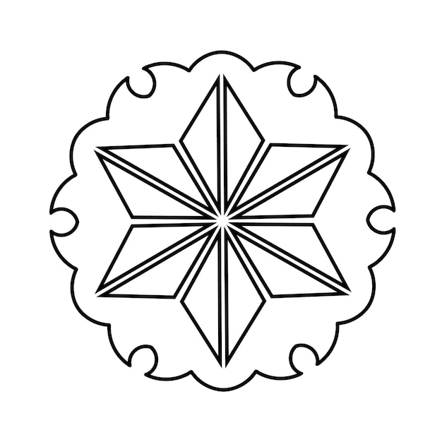 Japanese style design star Sign or Asanoha symbol