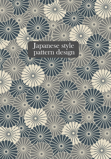 Japanese style floral background design