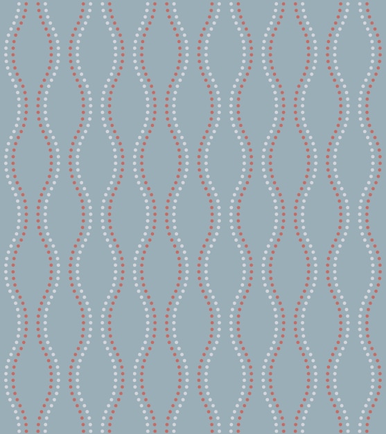 Japanese style retro vintage seamless pattern wave dot line