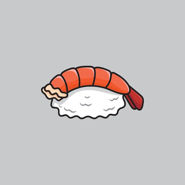 ベクトル 日本の寿司マスコットのロゴデザイン