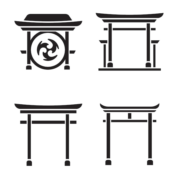 Vector japanese tori gate icon vectorjpg