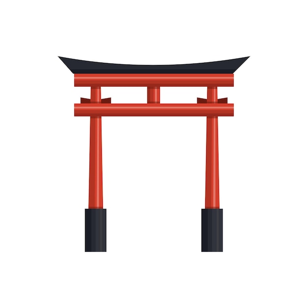 Japanese torii gate Vector illustration