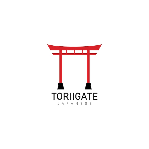 Japanese torii gates logo and symbol design icon