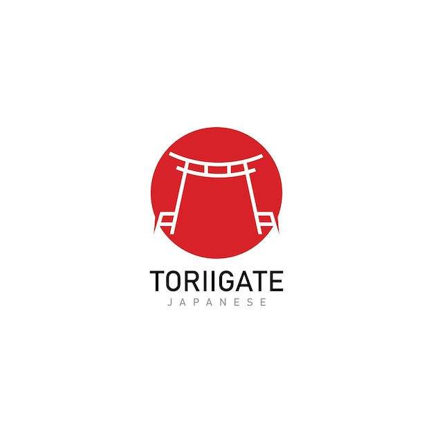 Japanese torii gates logo and symbol design icon