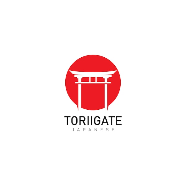 Japanese torii gates logo and symbol design icon