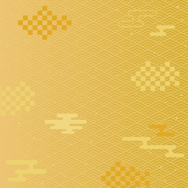 Japanese traditional pattern of the gold cloud.