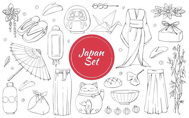 Abbigliamento tradizionale giapponese e articoli di cultura