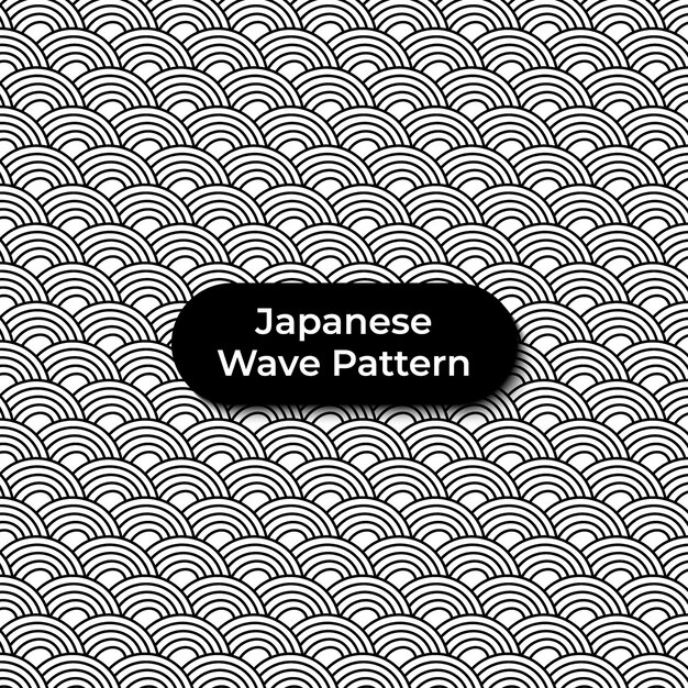 日本の波模様のベクトル アート Premiumベクター