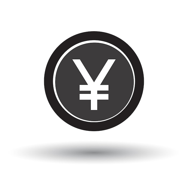 Vector japanese yen coin vector icon