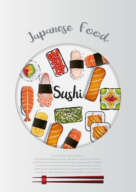 Vector japans eten achtergrond