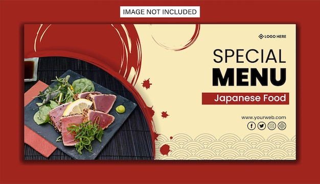 Vector japans eten bannerontwerp