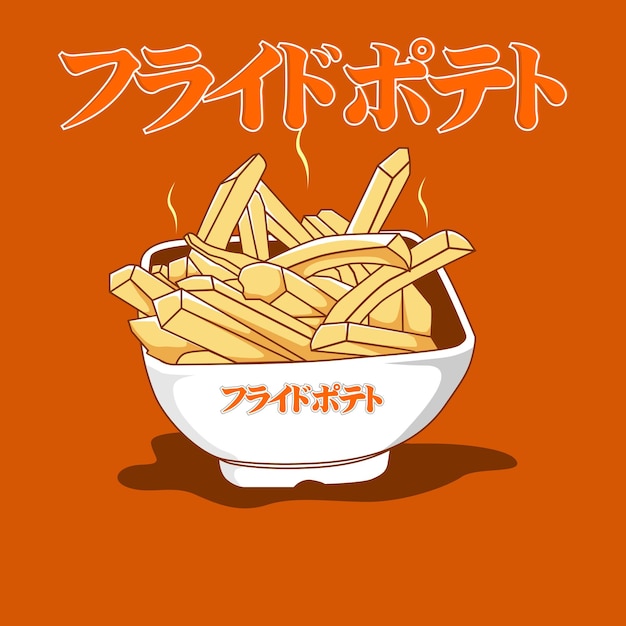 Vector japans eten friet vector