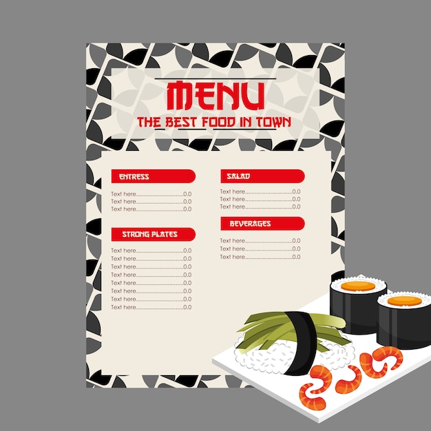 Japans eten menu