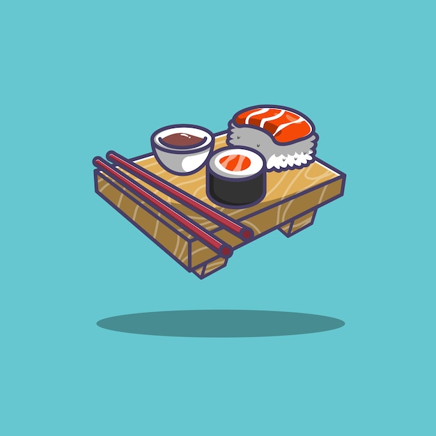 Japans eten sushi vectorillustratie