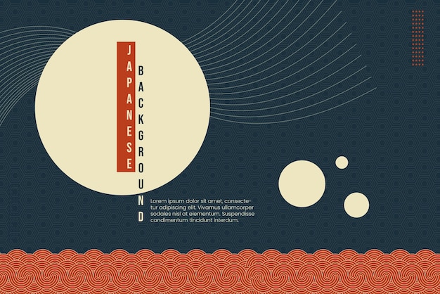 Japans stijl aziatisch decoratief achtergrondontwerp