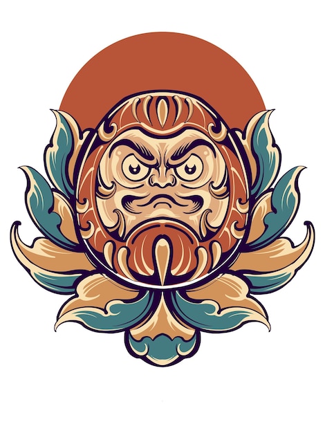 Vector japanse daruma pop vector