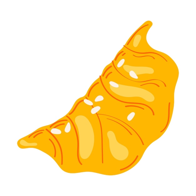 Japanse gyozabollen (potstickers). Vector illustratie