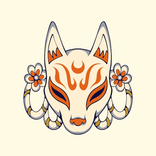 Japanse kitsune masker vector kunst