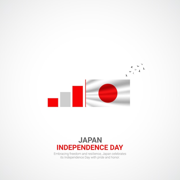 Japanse Onafhankelijkheidsdag: Creatief reclameontwerp 11 februari Vector 3D-illustratie